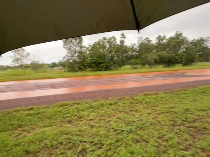 Dundee roads during the wet season