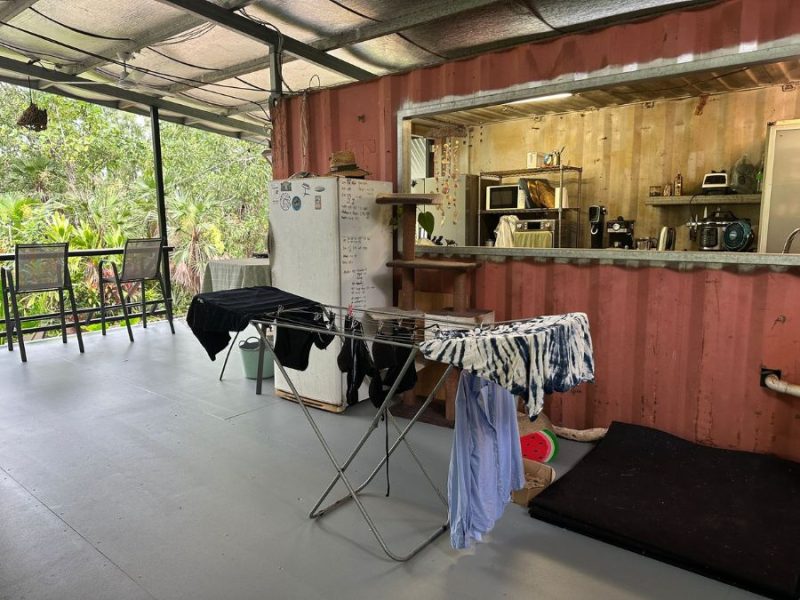 Trying to dry washing during a monsoon